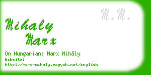 mihaly marx business card