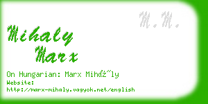 mihaly marx business card